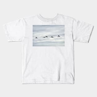 Five Oystercatchers in flight - Isle of Arran, Scotland Kids T-Shirt